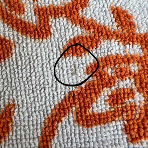 Vintage MCM Screen Prints by Sayco 2 Piece Towel Set White Orange Floral USA - Picture 14 of 14